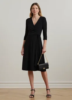 Robe Col En V Croisé En Jersey