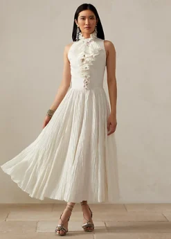 Robe De Cocktail Mccabe Plissée En Lin