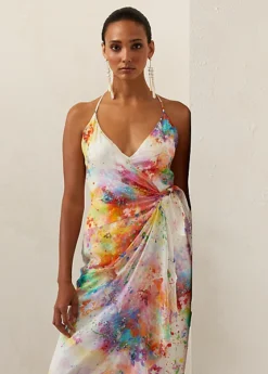 Robe Calico Sans Manches En Gaze -LOLY Femme Vetements Magasin s7 1443914 alternate1