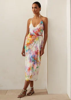 Robe Calico Sans Manches En Gaze