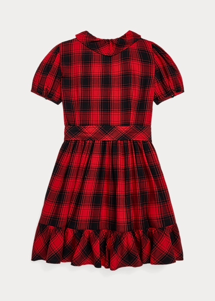 Robe Portefeuille écossaise Volant Sergé 2 Robe Portefeuille écossaise Volant Sergé – Image 2