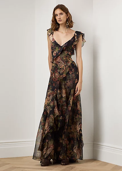 Robe Soirée Brienne Mousseline De Soie 1 Robe Soirée Brienne Mousseline De Soie