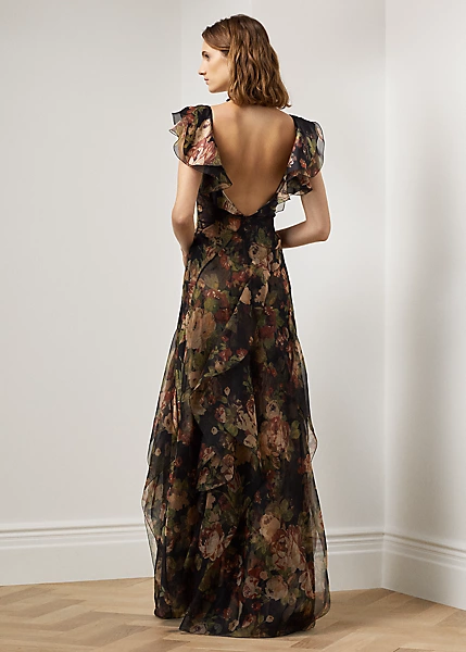 Robe Soirée Brienne Mousseline De Soie 4 Robe Soirée Brienne Mousseline De Soie – Image 4