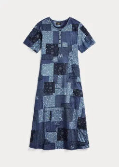 Robe à Patchwork Jersey Indigo