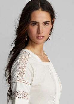 Robe En Lin Et Coton Bordée De Dentelle -LOLY Femme Vetements Magasin s7 1464706 alternate4