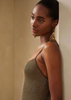 Robe De Soirée Perlée Sans Manches Soie -LOLY Femme Vetements Magasin s7 1467136 alternate4