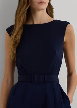 Robe De Cocktail Ceinturée Faille Jersey -LOLY Femme Vetements Magasin s7 1468971 alternate4