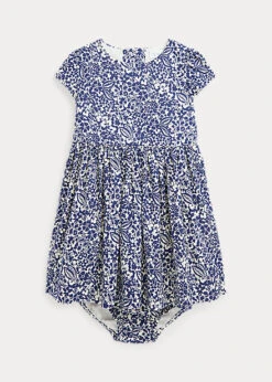 Robe Fleurie En Dobby De Coton