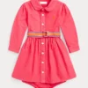 Robe-chemise Oxford Ceinturée Et Bloomer