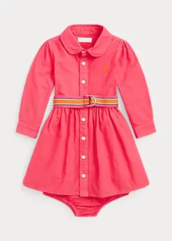 Robe-chemise Oxford Ceinturée Et Bloomer