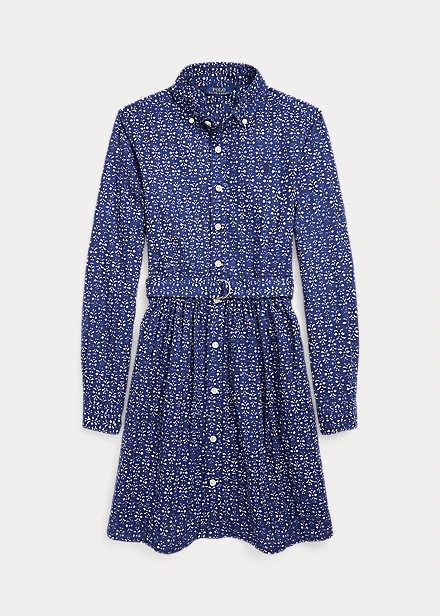 Robe-chemise Oxford à Motif Abstrait 1 Robe-chemise Oxford à Motif Abstrait