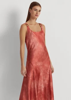 Robe En Satin à Motif Tie-dye à Anneaux -LOLY Femme Vetements Magasin s7 1483498 alternate1