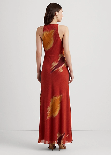 Robe De Soirée Dos Nu Géo Georgette 4 Robe De Soirée Dos Nu Géo Georgette – Image 4