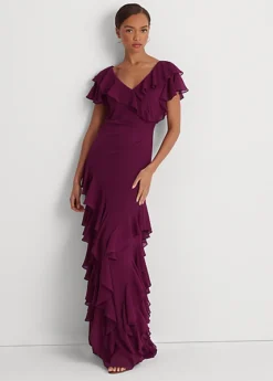 Robe Volantée En Georgette Froissée -LOLY Femme Vetements Magasin s7 1483548 alternate5