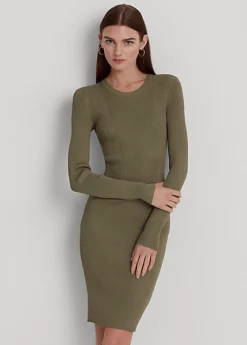 Robe à Manches Longues En Maille Côtelée -LOLY Femme Vetements Magasin s7 1483569 alternate1