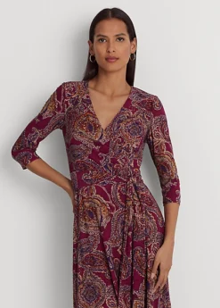 Robe En Jersey à Col En V Croisé 7 Robe En Jersey à Col En V Croisé -LOLY Femme Vetements Magasin s7 1483589 alternate1