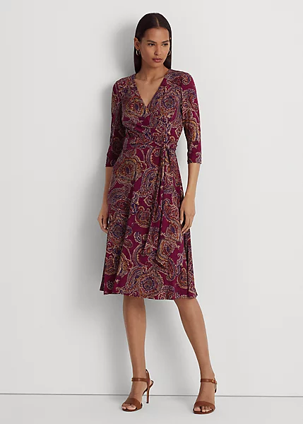 Robe En Jersey à Col En V Croisé 1 Robe En Jersey à Col En V Croisé