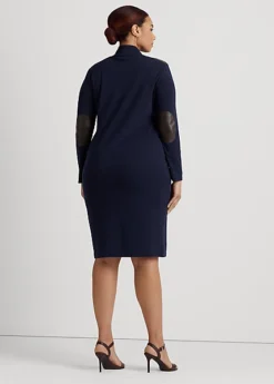 Robe Bordée De Cuir Vegan Coton Stretch 8 Robe Bordée De Cuir Vegan Coton Stretch -LOLY Femme Vetements Magasin s7 1483614 alternate3