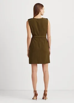 Robe En Crêpe Double Face Avec Ceinture 8 Robe En Crêpe Double Face Avec Ceinture -LOLY Femme Vetements Magasin s7 1483618 alternate3