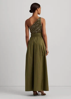 Robe Asymétrique Perlée En Taffetas 8 Robe Asymétrique Perlée En Taffetas -LOLY Femme Vetements Magasin s7 1483629 alternate3