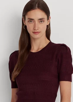 Robe à Manches Ballon En Coton Mélangé -LOLY Femme Vetements Magasin s7 1484244 alternate4