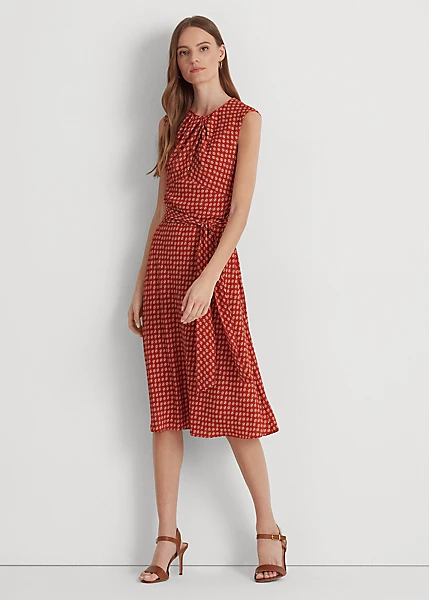 Robe Fleurie à Mancherons Crêpe à Bulles 1 Robe Fleurie à Mancherons Crêpe à Bulles