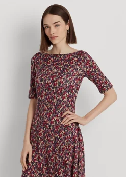 Robe Mi-longue Fleurie En Coton Stretch -LOLY Femme Vetements Magasin s7 1484271 alternate1