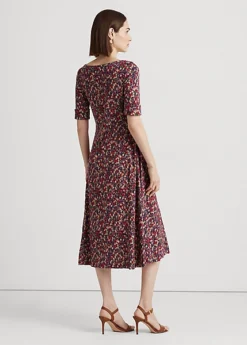 Robe Mi-longue Fleurie En Coton Stretch -LOLY Femme Vetements Magasin s7 1484271 alternate3