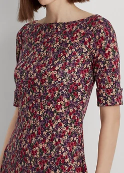 Robe Mi-longue Fleurie En Coton Stretch -LOLY Femme Vetements Magasin s7 1484271 alternate4