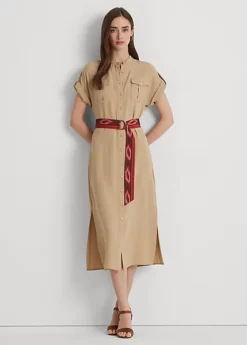 Robe-chemise En Georgette Double Face