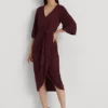 Robe Mi-longue Lacée En Jersey Stretch