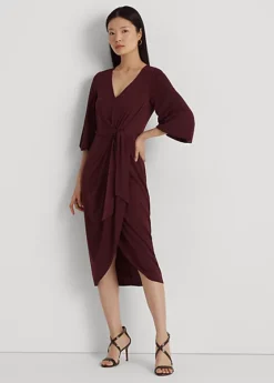 Robe Mi-longue Lacée En Jersey Stretch