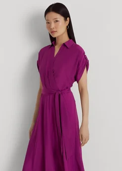 Robe Ceinturée En Crêpe 7 Robe Ceinturée En Crêpe -LOLY Femme Vetements Magasin s7 1484367 alternate1