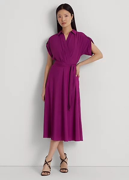 Robe Ceinturée En Crêpe 1 Robe Ceinturée En Crêpe