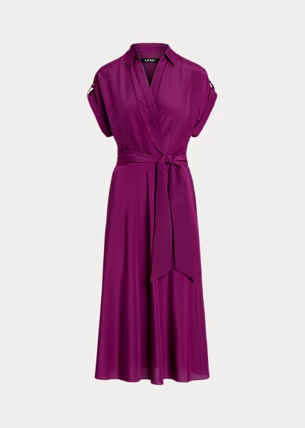 Robe Ceinturée En Crêpe 2 Robe Ceinturée En Crêpe – Image 2