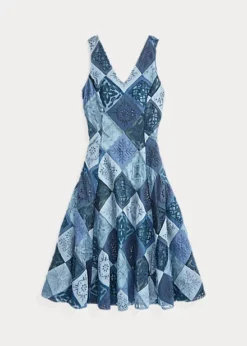 Robe Patchwork Sans Manches