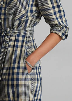 Robe-chemise écossaise En Coton Et Lin -LOLY Femme Vetements Magasin s7 1485190 alternate6