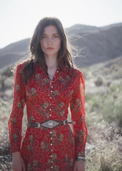 Robe En Coton Fleuri Coupée En Biais -LOLY Femme Vetements Magasin s7 1485194 alternate20