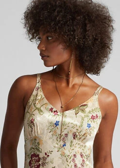 Robe Fleurie Jacquard De Soie -LOLY Femme Vetements Magasin s7 1485195 alternate4