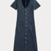 Robe En Jersey De Coton Indigo