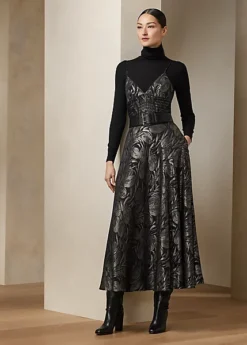 Robe De Cocktail Henri Jacquard Fleuri