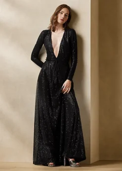 Robe Du Soir Carmelo Décorée En Tulle