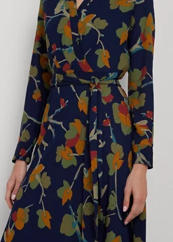 Robe Mi-longue Fleurie à Col En V Croisé -LOLY Femme Vetements Magasin s7 1488059 alternate4
