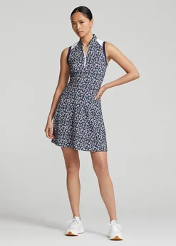 Robe Hybride à Motif Fleuri Filet Jersey