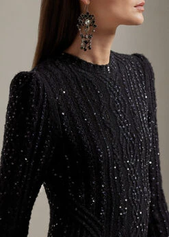 Robe-pull De Soirée Décorée Et Torsadée -LOLY Femme Vetements Magasin s7 1489617 alternate4