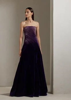 Robe De Soirée Breyson Denim Peau Pêche