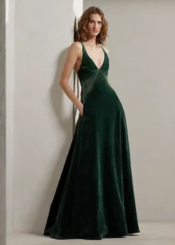 Robe De Soirée Fredrico Denim Peau Pêche