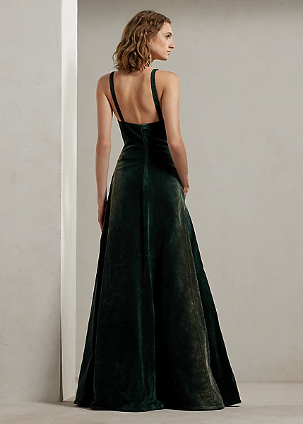 Robe De Soirée Fredrico Denim Peau Pêche 4 Robe De Soirée Fredrico Denim Peau Pêche – Image 4