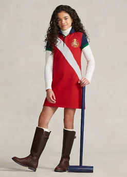 Robe Polo à écusson En Piqué Stretch