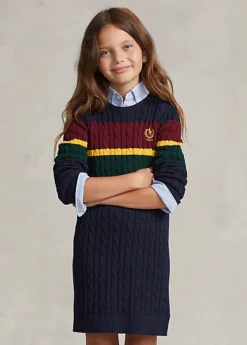 Robe-pull Rayée Tricot Torsadé De Coton -LOLY Femme Vetements Magasin s7 1491615 alternate2